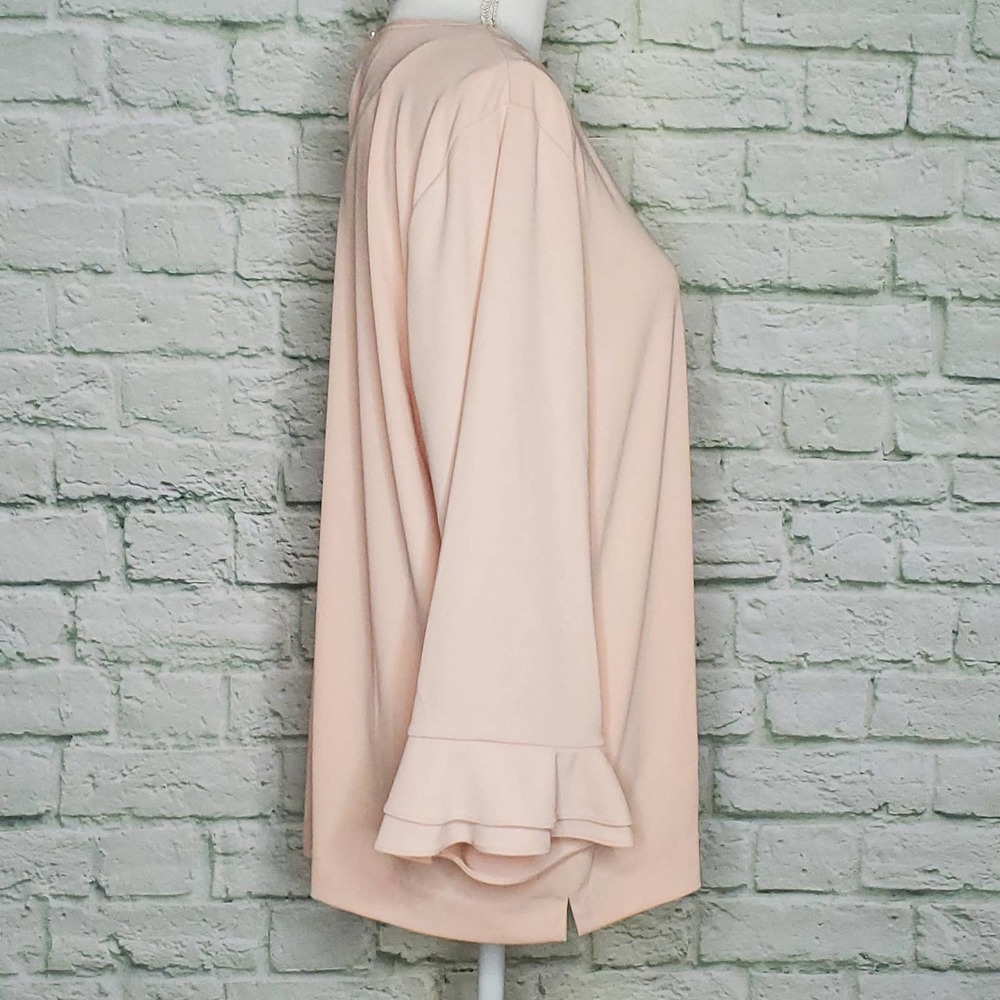 Karl Lagerfeld Paris Bell Sleeve Top in Blush XL - Picture 6 of 9